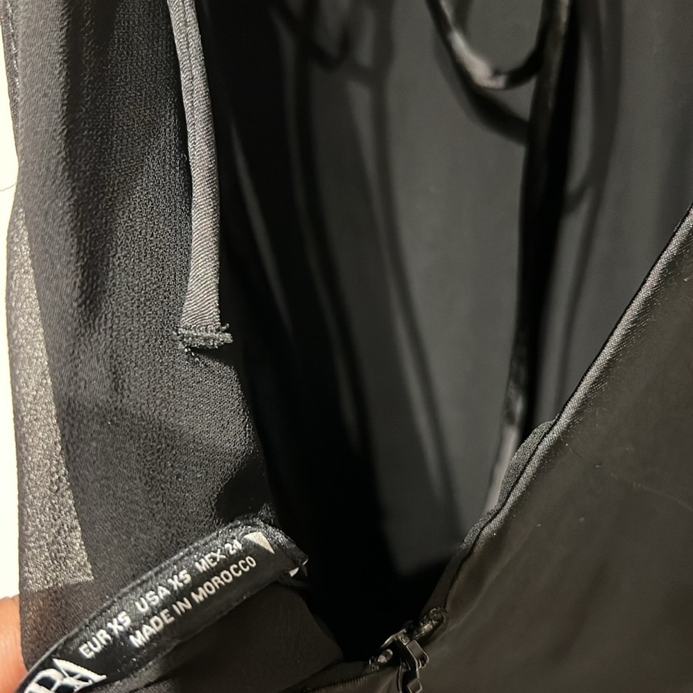 Zara Black Slip Dress - Picture 5 of 6